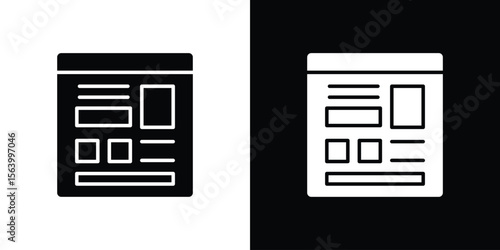 Mood board icon Vector Silhouette for graphic and web design collection