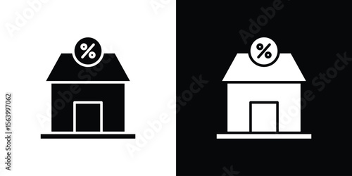 Mortgage rate icon Vector Silhouette for graphic and web design collection