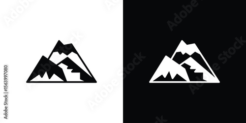 Mountain icon Vector Silhouette for graphic and web design collection