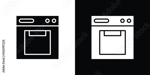 Oven icon Vector Silhouette for graphic and web design collection