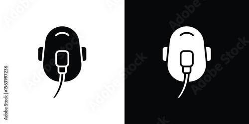 Oxygen mask icon Vector Silhouette for graphic and web design collection
