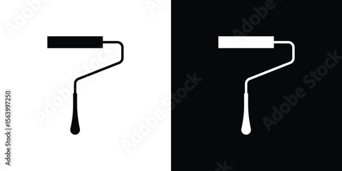 Paint roller icon Vector Silhouette for graphic and web design collection