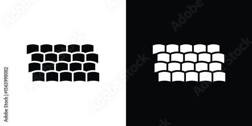 Roof tile icon Vector Silhouette for graphic and web design collection