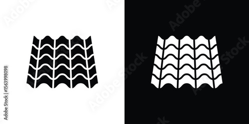 Roof tile icon Vector Silhouette for graphic and web design collection