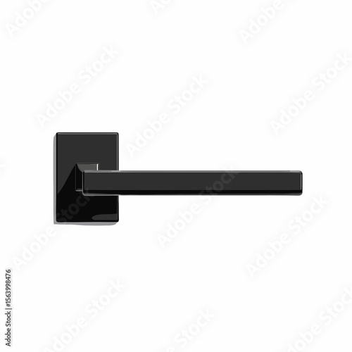 Modern black door handle with sleek design for contemporary interiors  