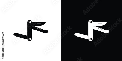 Swiss Knife icon Vector Silhouette for graphic and web design collection