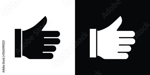 Thumb up icon Vector Silhouette for graphic and web design collection