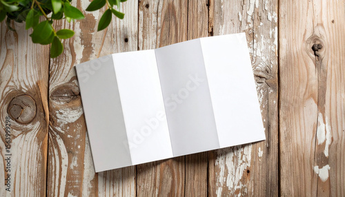 Accordion Booklet On Worn Table