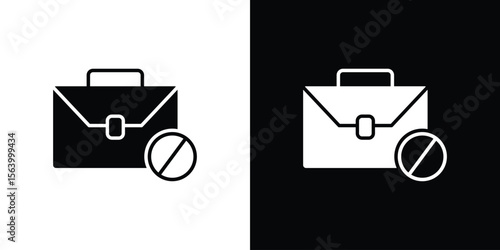 Unemployment icon Vector Silhouette for graphic and web design collection