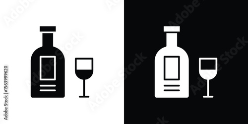 Vodka icon Vector Silhouette for graphic and web design collection