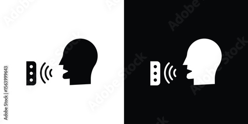 Voice control icon Vector Silhouette for graphic and web design collection