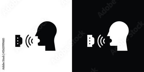 Voice control icon Vector Silhouette for graphic and web design collection