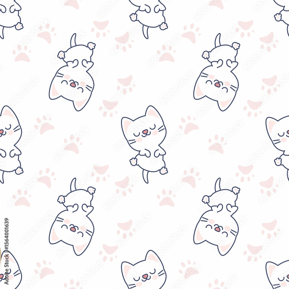 Obraz premium seamless pattern with cats