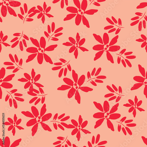 Hand drawn colourful florals Seamless pattern. Abstract Florals pattern. Colourful background. Designed for paper, cover, fabric, decor, wall paper and etc.