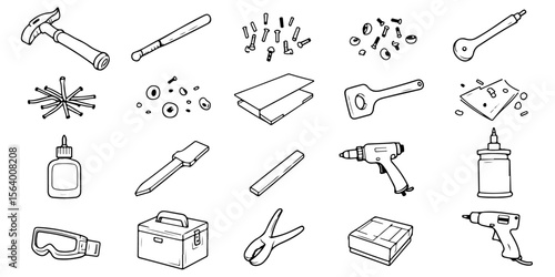 Silhouette DIY & Handcraft Tools Icons
