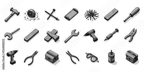 Silhouette DIY & Handcraft Tools Icons