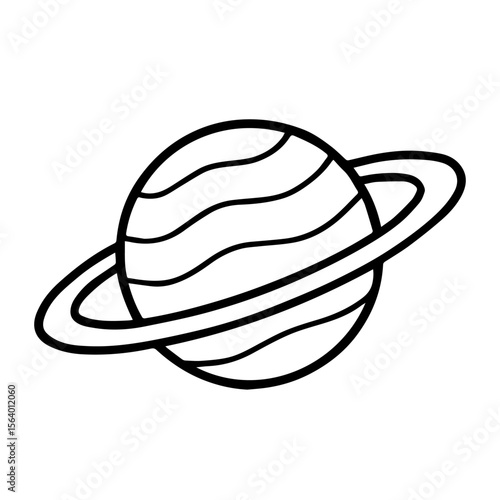 line icon saturn on white background vector
Vector icon on white background
