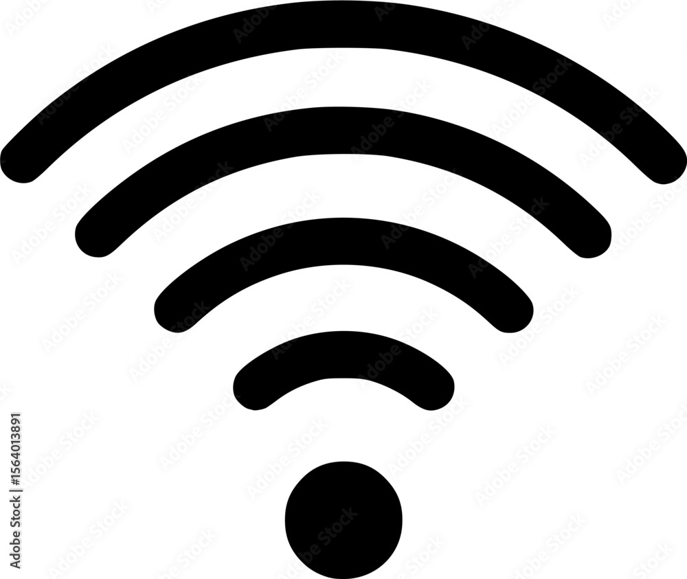 Wifi wireless internet signal flat icon for apps
Wifi wireless internet signal flat icon for apps