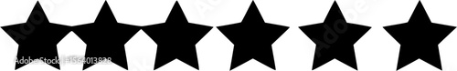 Five stars customer product rating review flat icon for apps and websites
