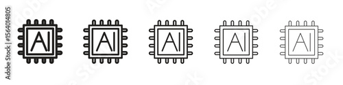 AI icon. modern outline style vector icons series