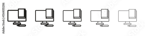 Blended learning icon. modern outline style vector icons series
