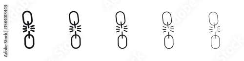 Broken link icon. modern outline style vector icons series
