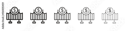 Bridging loan icon. modern outline style vector icons series