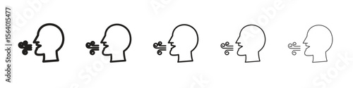 Breath icon. modern outline style vector icons series