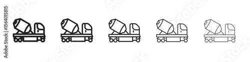 Cement truck icon. modern outline style vector icons series