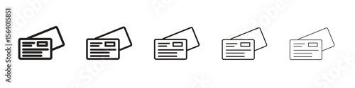 Cheque icon. modern outline style vector icons series