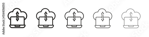 Cloud computing icon. modern outline style vector icons series