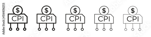 Consumer prices index icon. modern outline style vector icons series