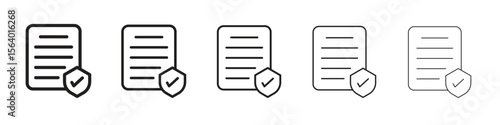 Contract coverage icon. modern outline style vector icons series