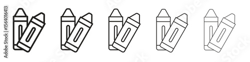 Crayon icon. modern outline style vector icons series