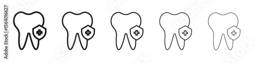 Dental insurance icon. modern outline style vector icons series