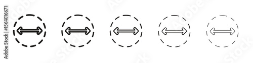 Diameter icon. modern outline style vector icons series