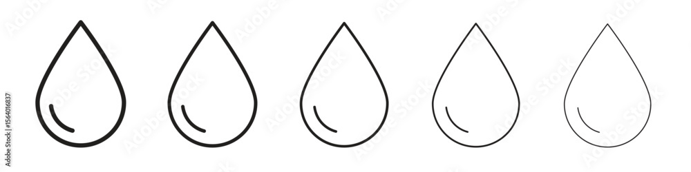 Naklejka premium Drop icon. modern outline style vector icons series
