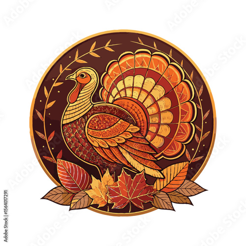  A elegant logo design for happy thanks giving