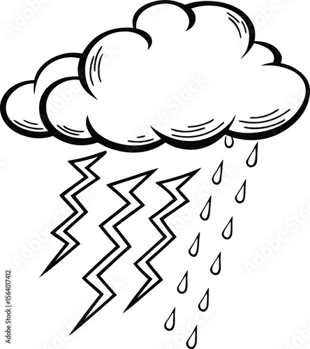 A cute cartoon vector weather icon illustration featuring a cloud with a heart speech bubble, perfect for a love-themed forecast design