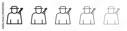 Hunter icon. modern outline style vector icons series