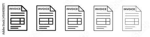 Invoice icon. modern outline style vector icons series
