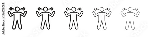 Irritated human icon. modern outline style vector icons series