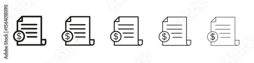Invoice icon. modern outline style vector icons series