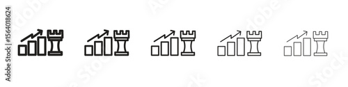 Marketing strategy icon. modern outline style vector icons series