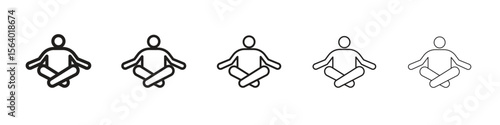 Meditating icon. modern outline style vector icons series