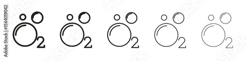 Oxygen O2 icon. modern outline style vector icons series