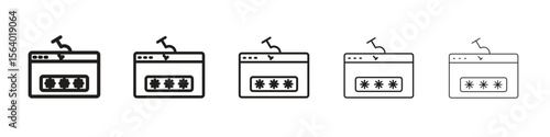Password phishing icon. modern outline style vector icons series