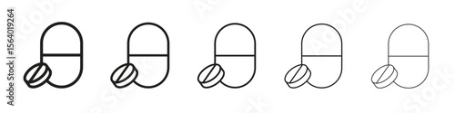 Pills icon. modern outline style vector icons series