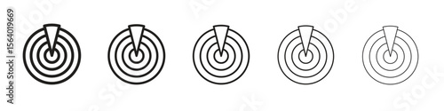 Radar detection icon. modern outline style vector icons series