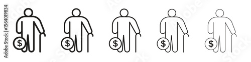 Retirement icon. modern outline style vector icons series